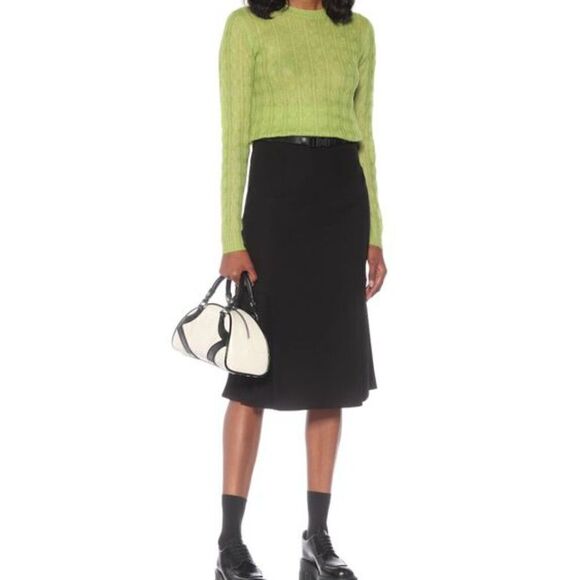 Shein Pastel Green Cable Knit Sweater - Picture 7 of 7